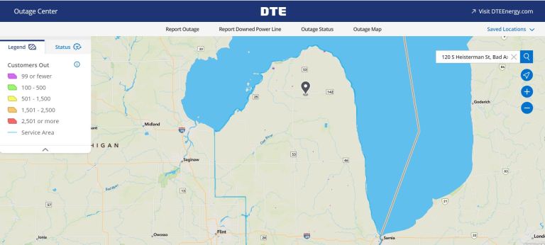 Dte Energy Outage Map Cms Energy Outage Map