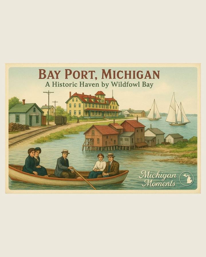 Bay Port Michigan History: The Forgotten Fishing Port, Grand Hotel & Summer Paradise Michigan Moments poster