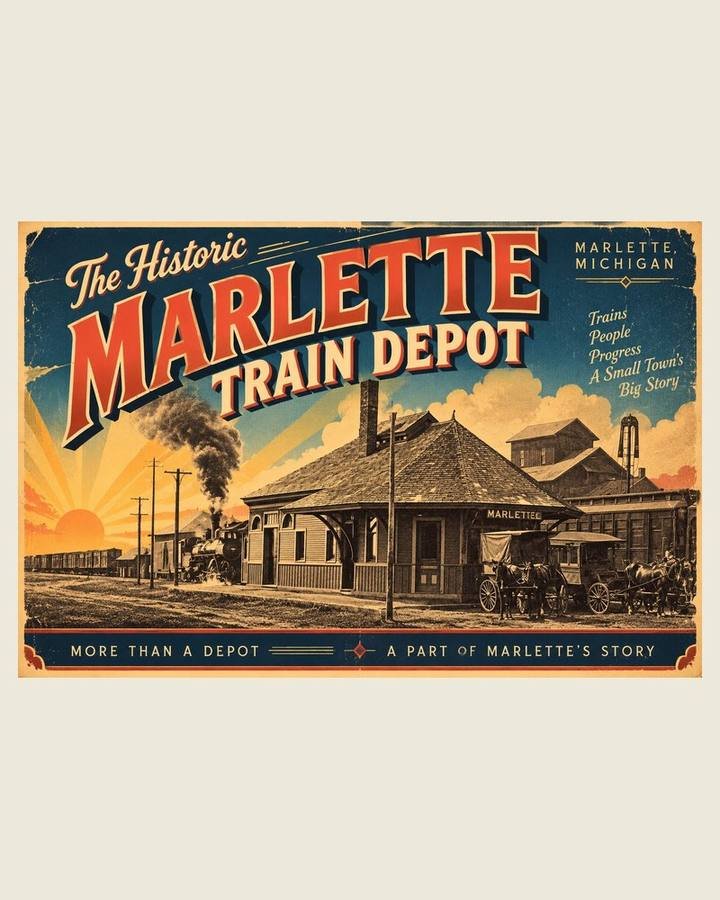 Marlette Depot Michigan Moments poster