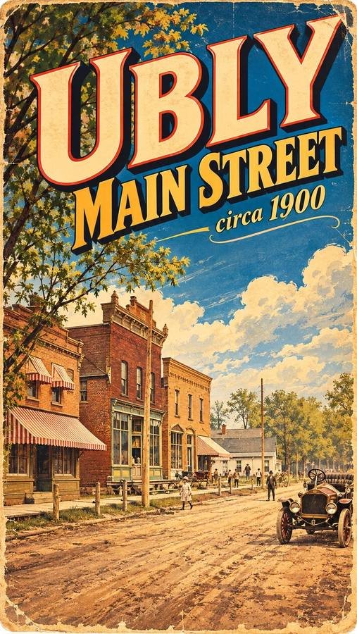 Ubly Main Street circa 1900 Michigan Moments poster