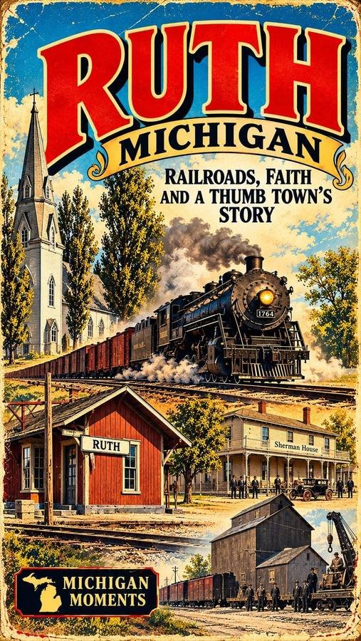 Brief History of Ruth Michigan: Tracks, Faith, and Small-Town Life Michigan Moments poster