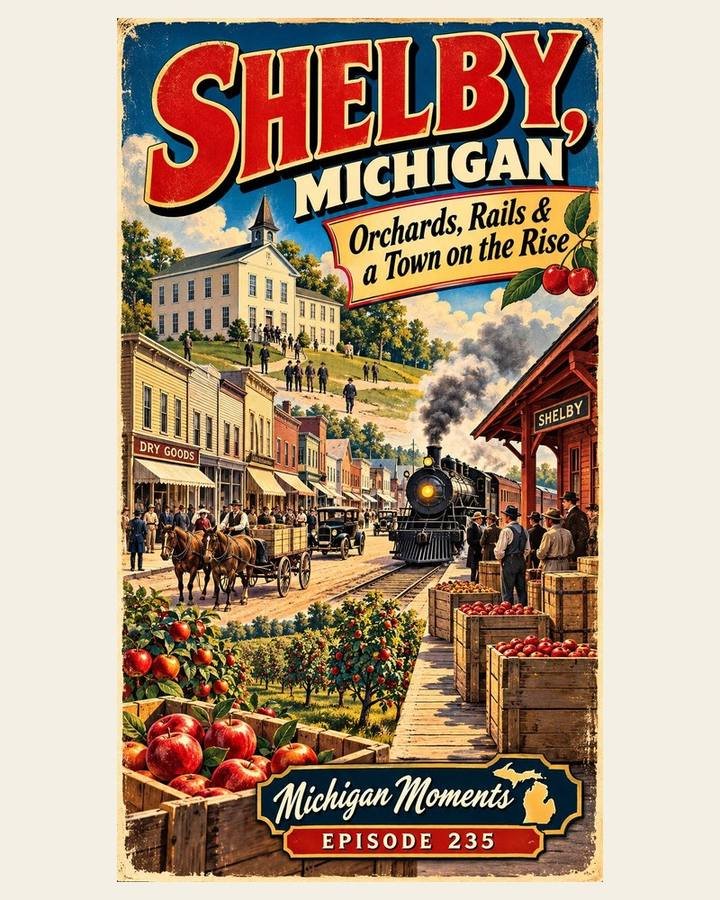 Shelby Depot - Center of the Fruit Belt Michigan Moments poster