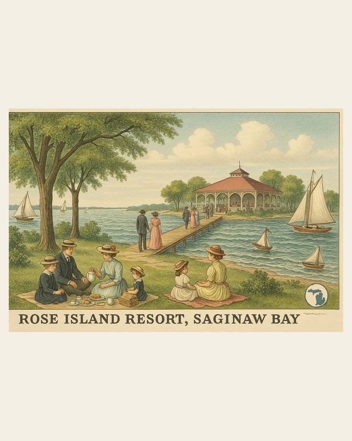 Rose Island Resort Michigan Moments poster