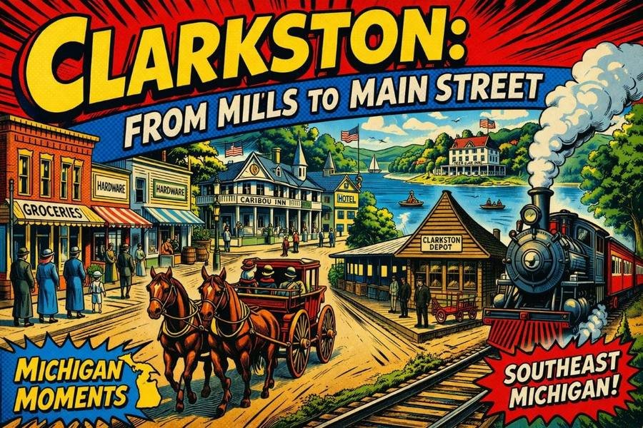Clarkston, Michigan - Preserving the Charm of Early Americana Michigan Moments poster