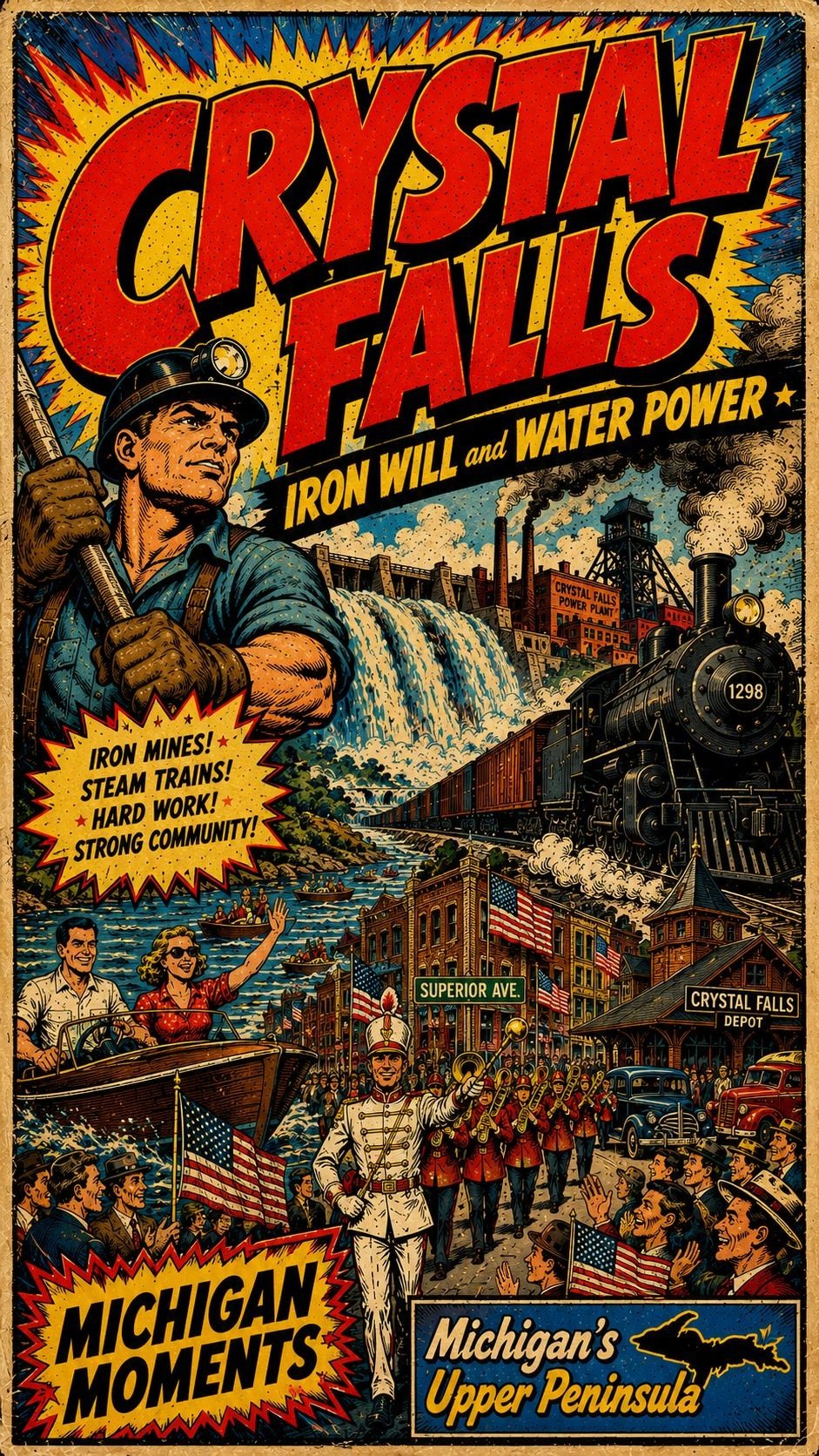 Crystal Falls Michigan Moments poster