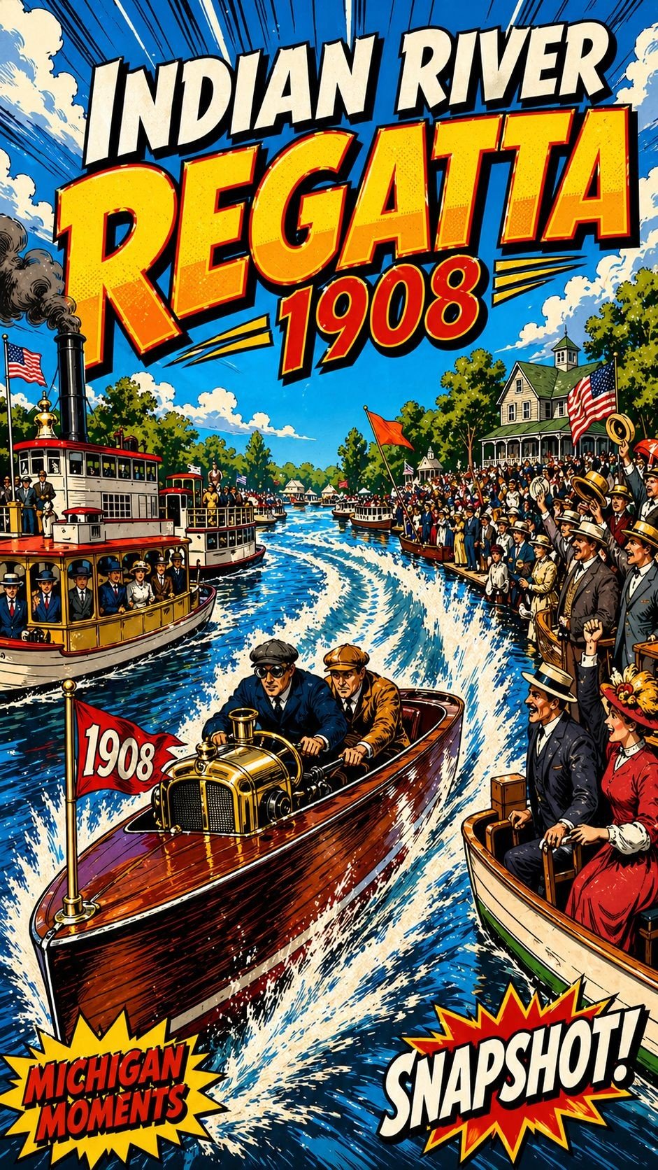 Indian River Regatta 1908 Michigan Moments poster