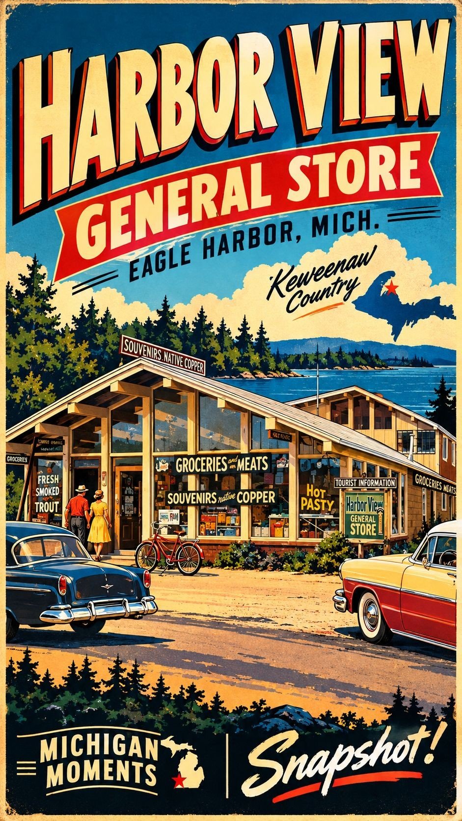 Harbor View General Store Michigan Moments poster