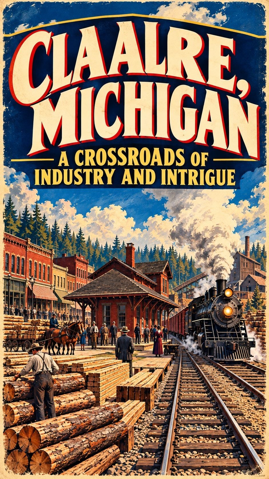 Clare, Michigan—a city at the crossroads of industry and intrigue Michigan Moments poster