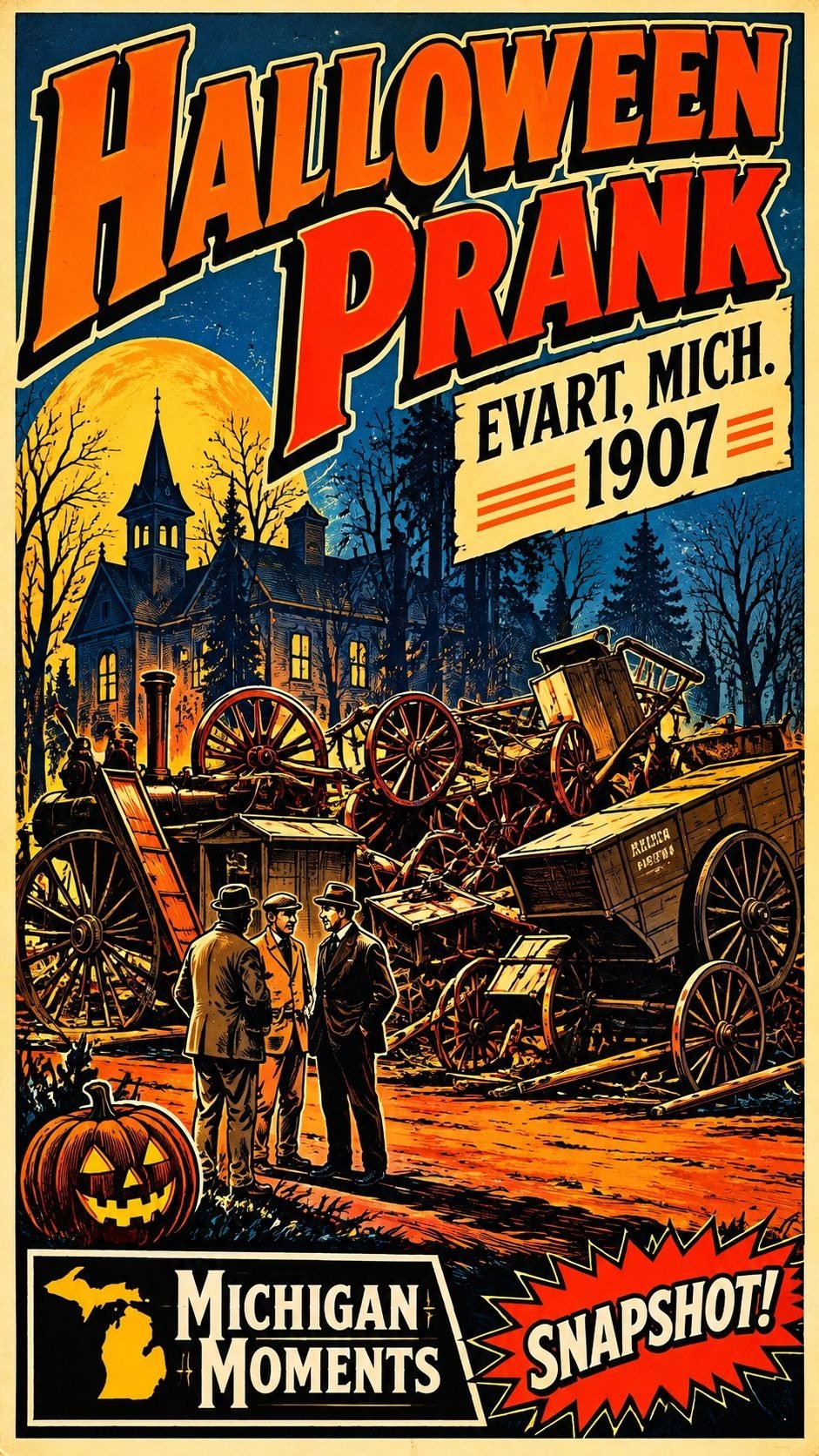 Halloween Prank Evart Michigan Moments poster