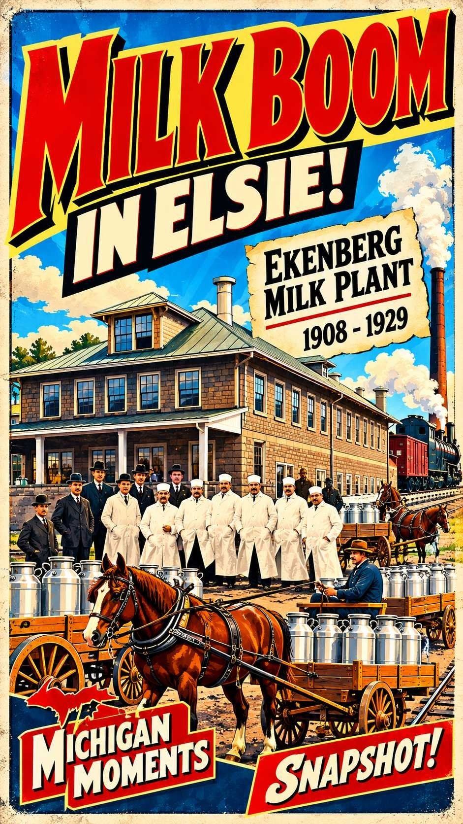 Ekenberg Milk Plant Elsie Michigan Moments poster