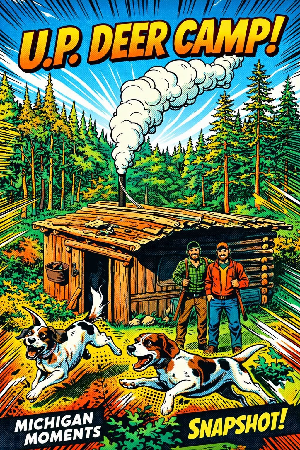 Rapid River Deer Camp Michigan Moments poster