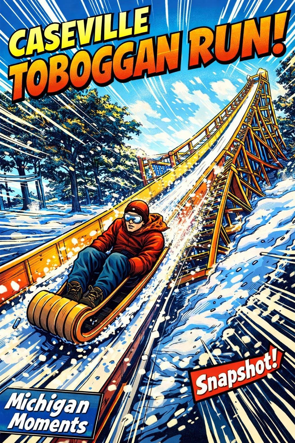 Caseville County Park Toboggan Run, c. 1950 Michigan Moments poster