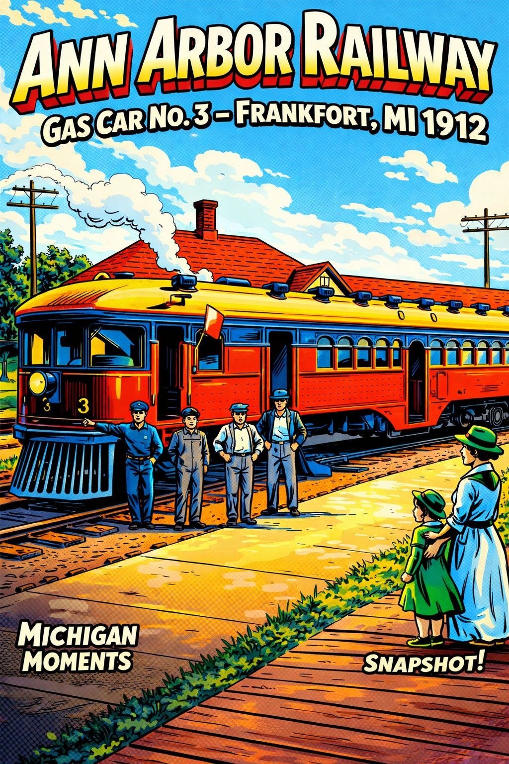 Frankfort Gas Railcar Michigan Moments poster