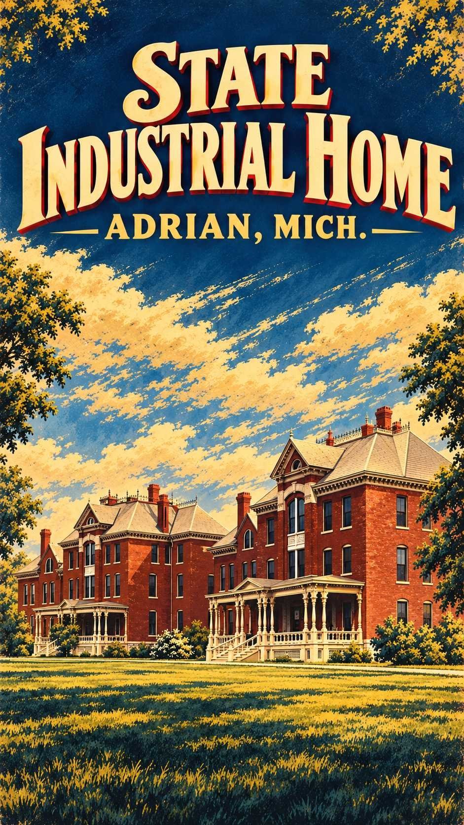 Adrian’s State Industrial Home Michigan Moments poster