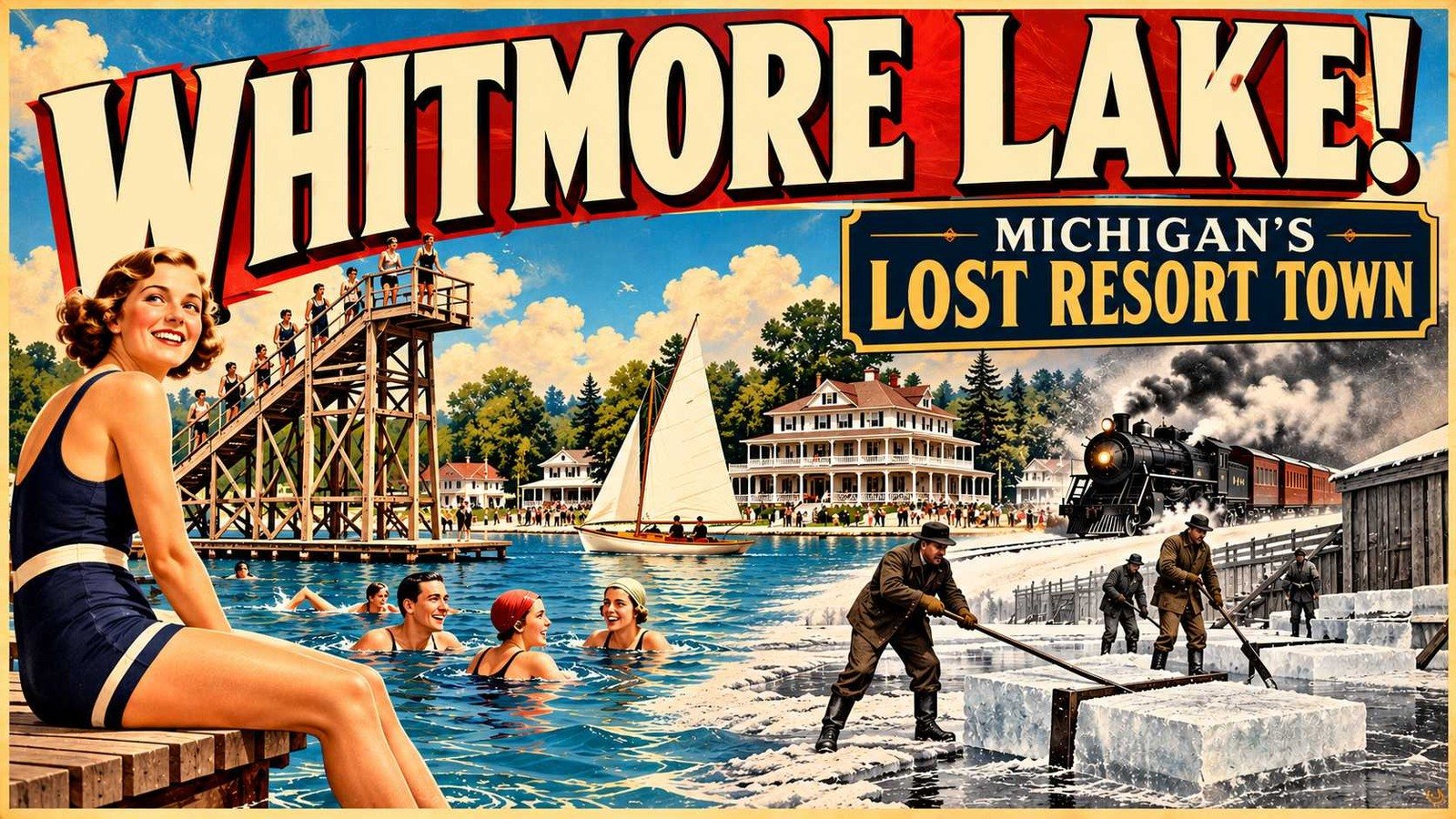 Whitmore Lake Michigan Moments poster