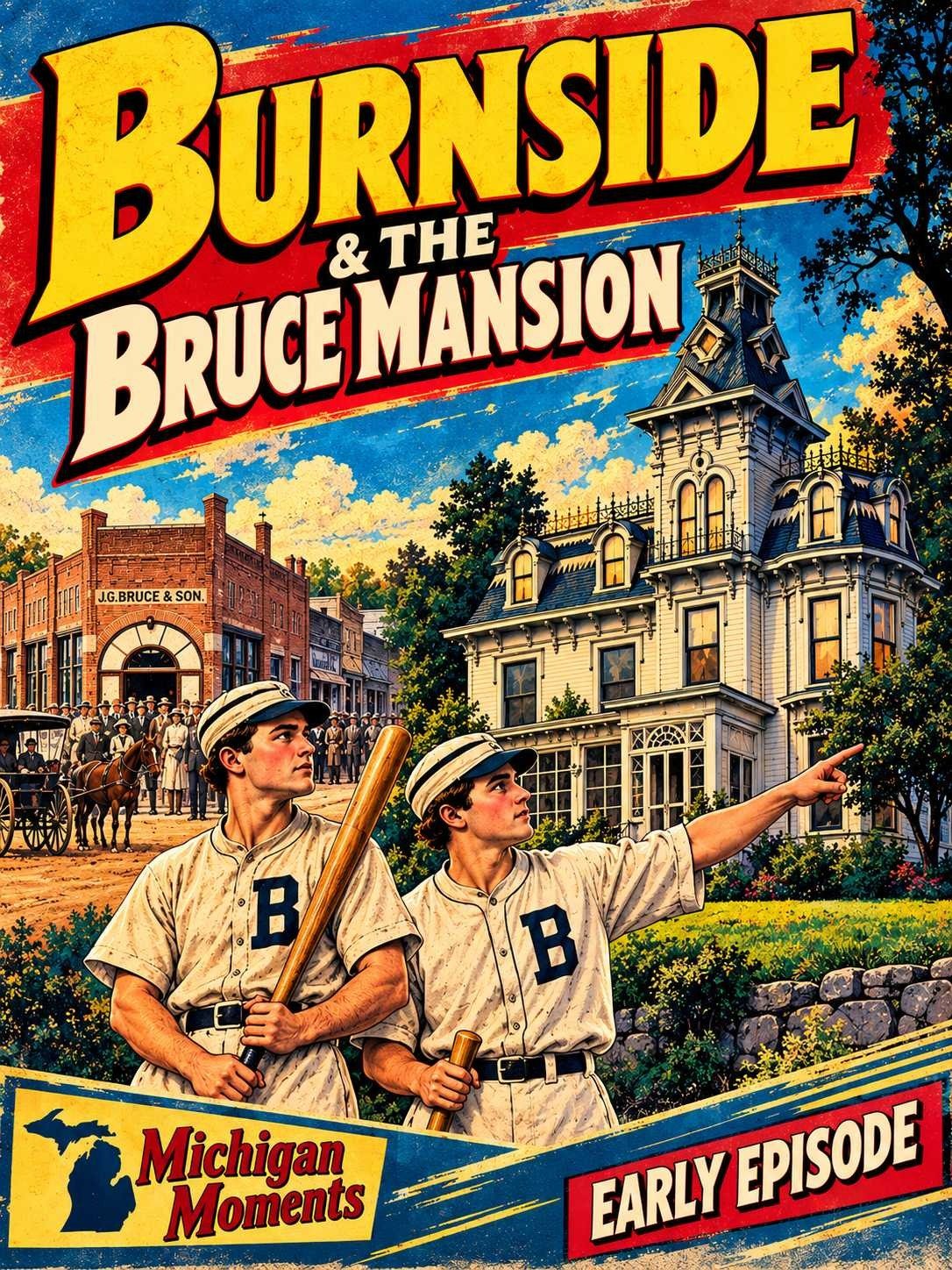 Burnside & Bruce Mansion Michigan Moments poster