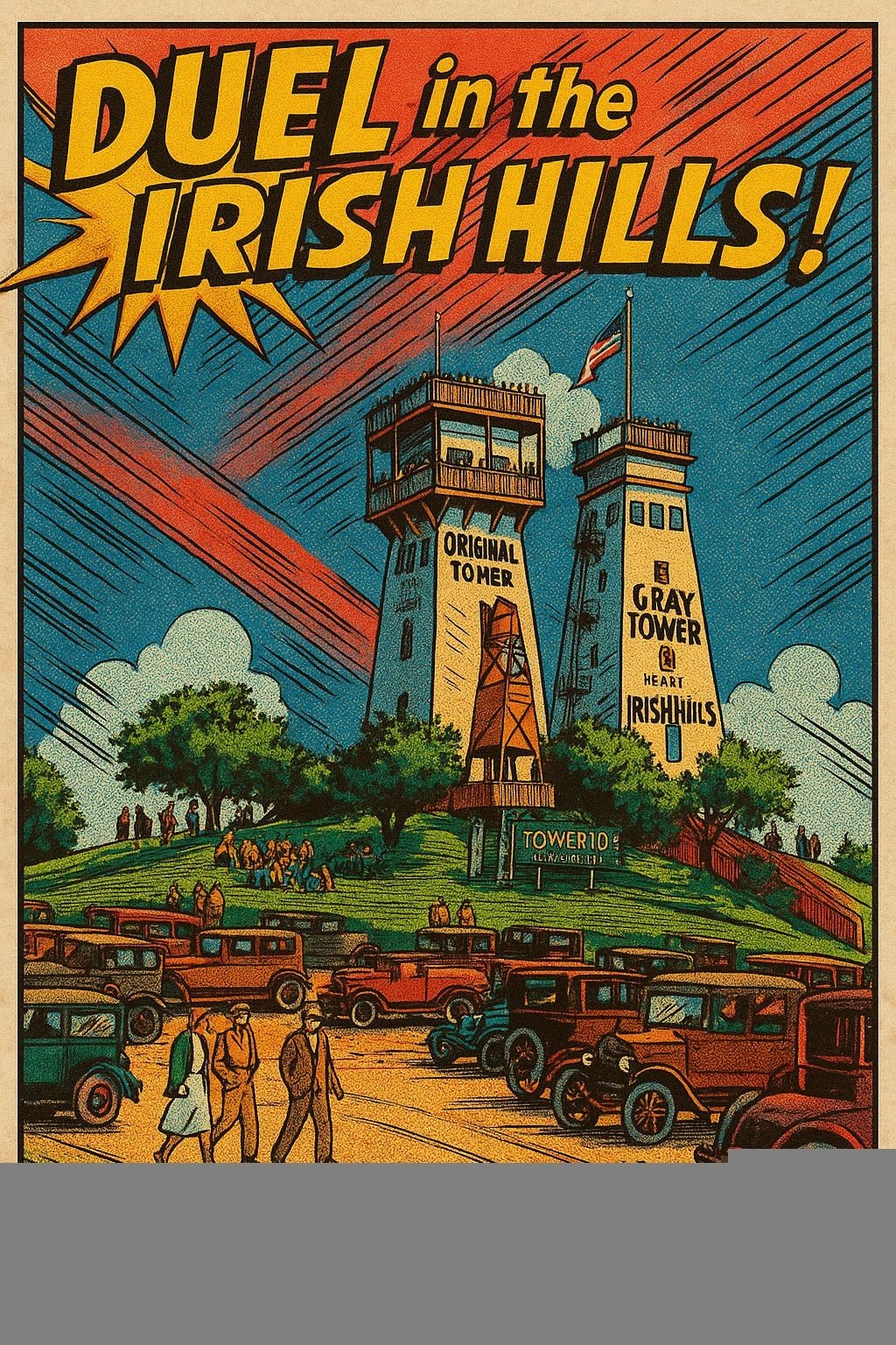 Irish Hills Dual Tourist Towers Michigan Moments poster
