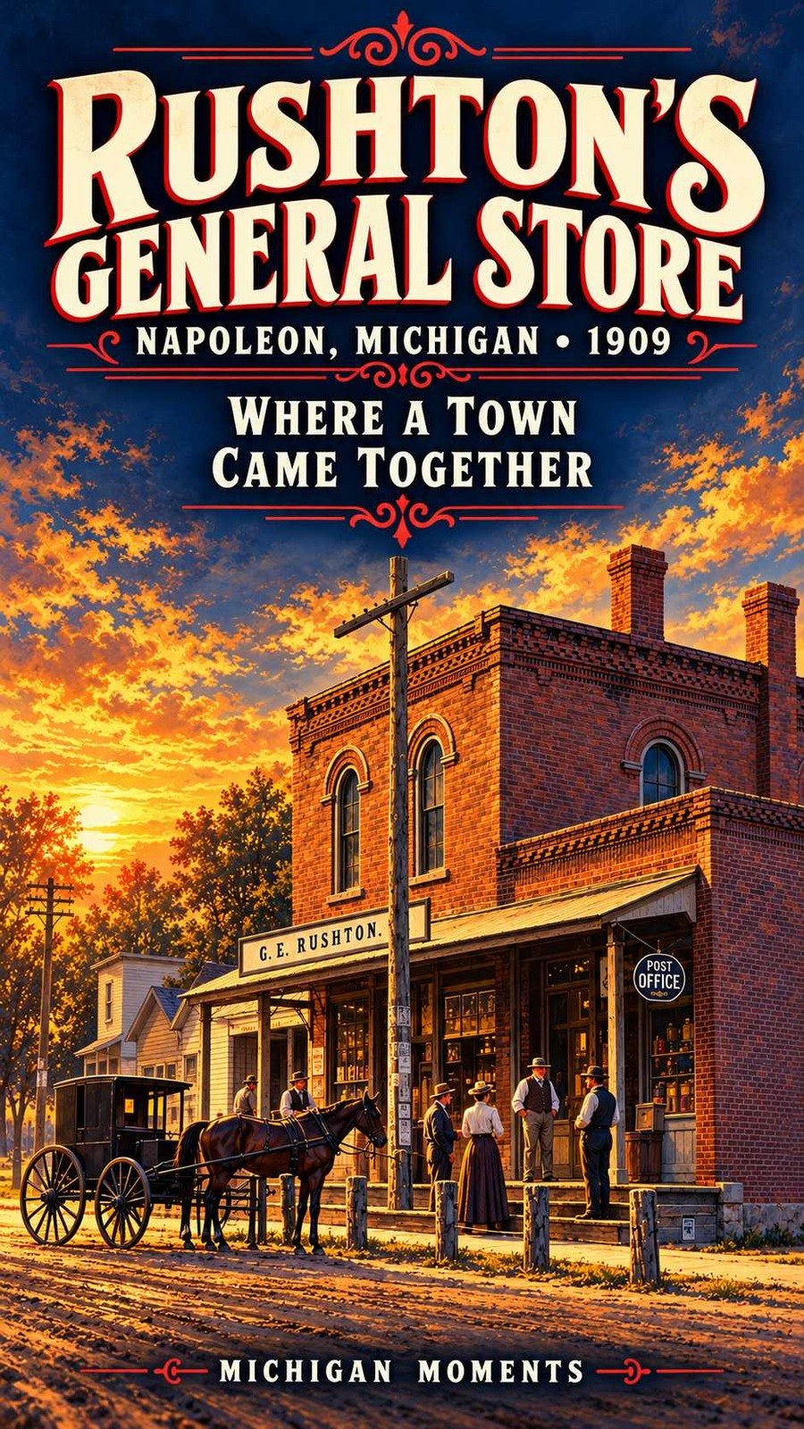 Rushton's General Store, Napoleon Michigan Moments poster