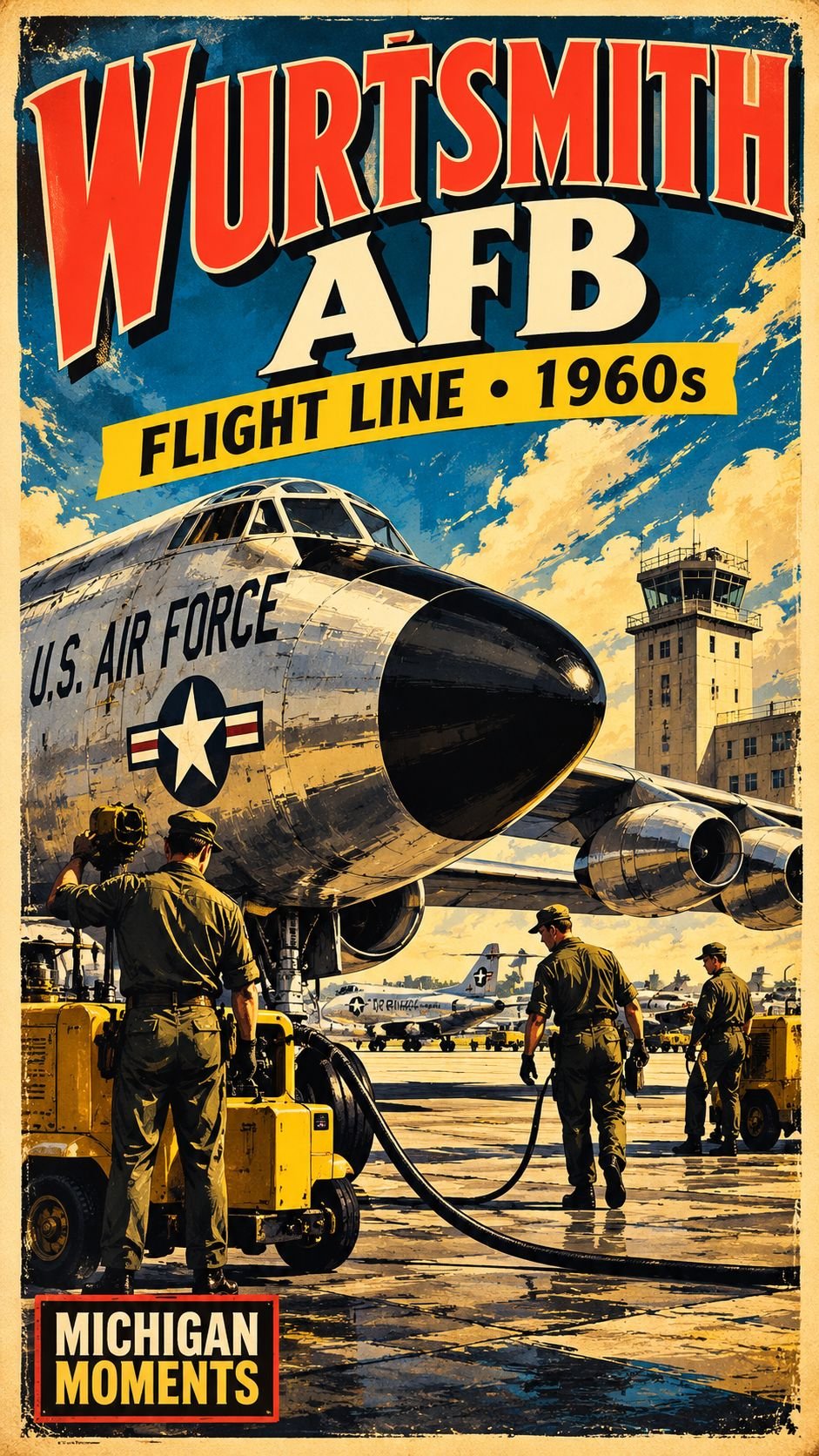 Wurtsmith AFB Flight Line, 1960s Michigan Moments poster