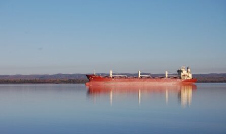 Great Lakes Freighter at St St. Marie