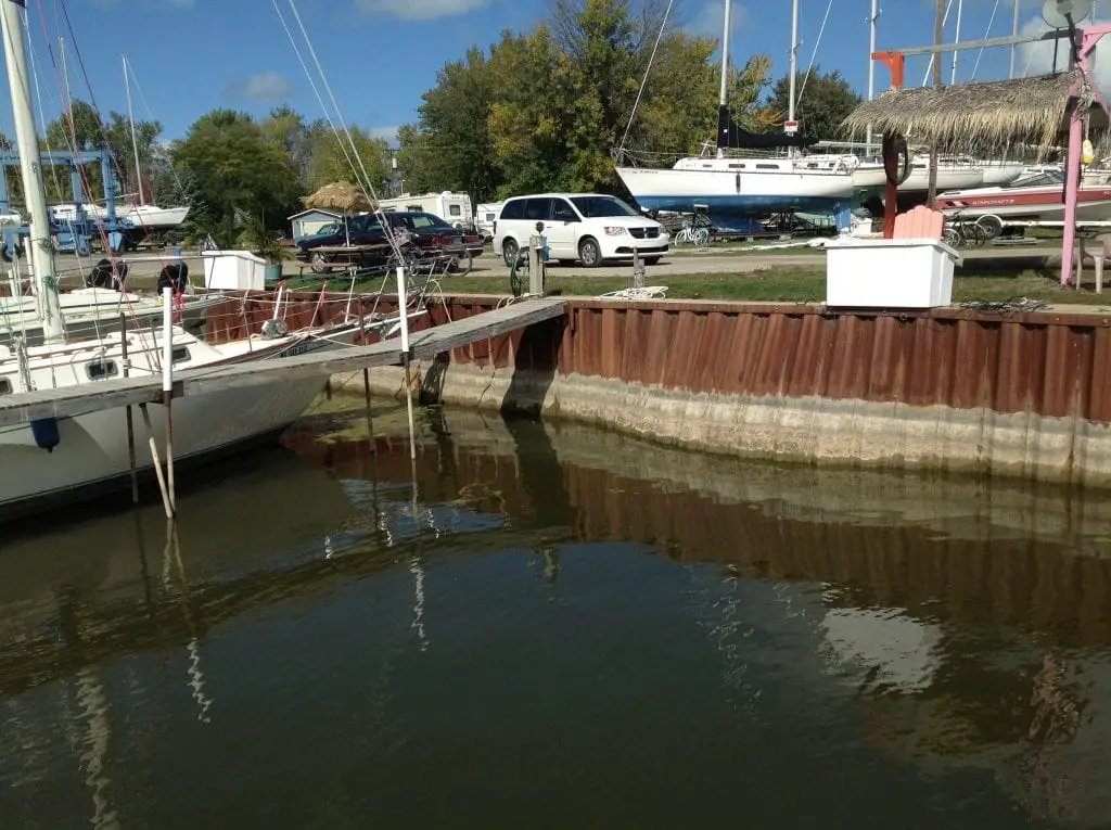 Low Lake Huron Evident in Caseville Harbor