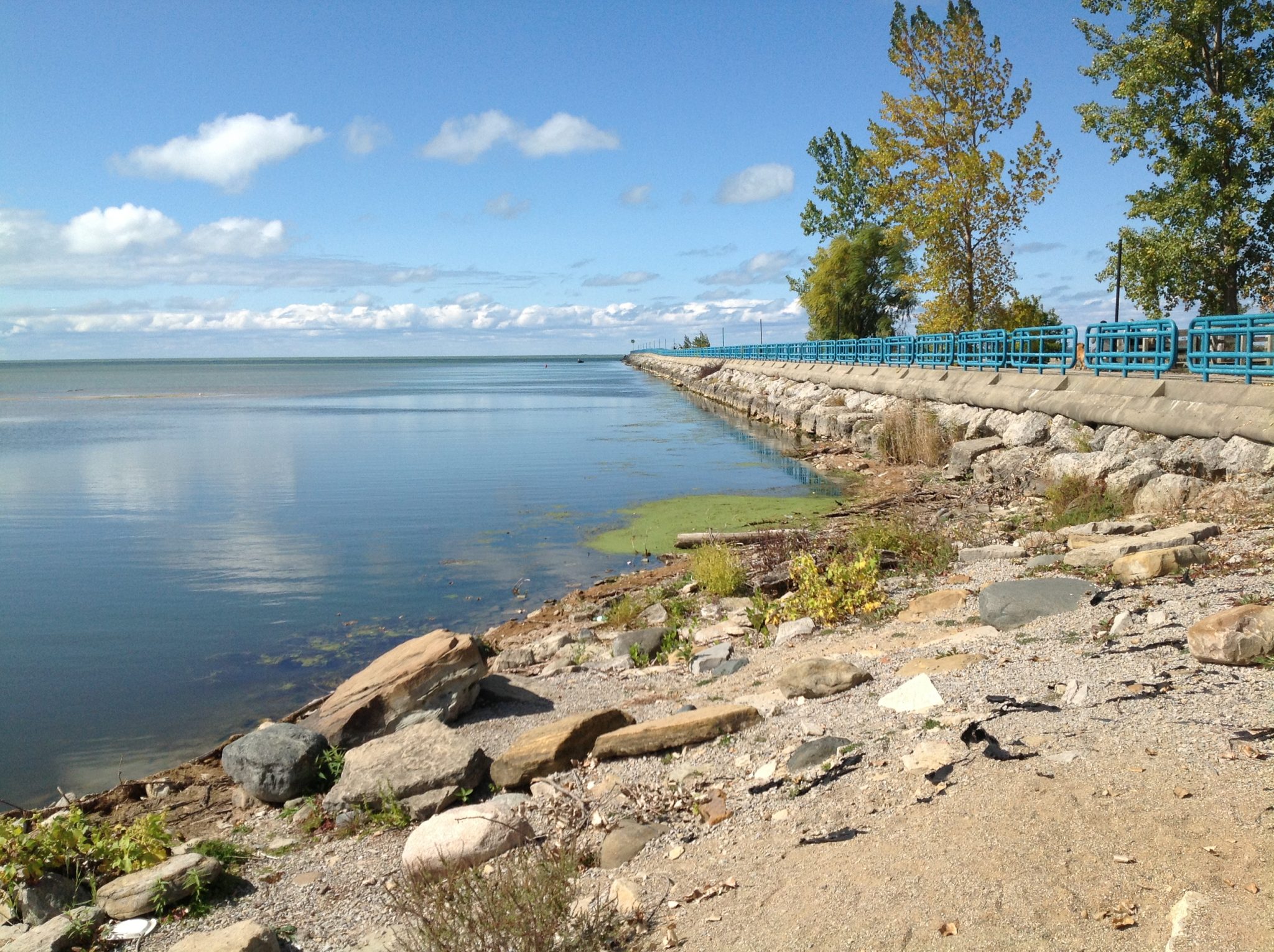 Low Water Make Narrow Channel At Caseville Harbor