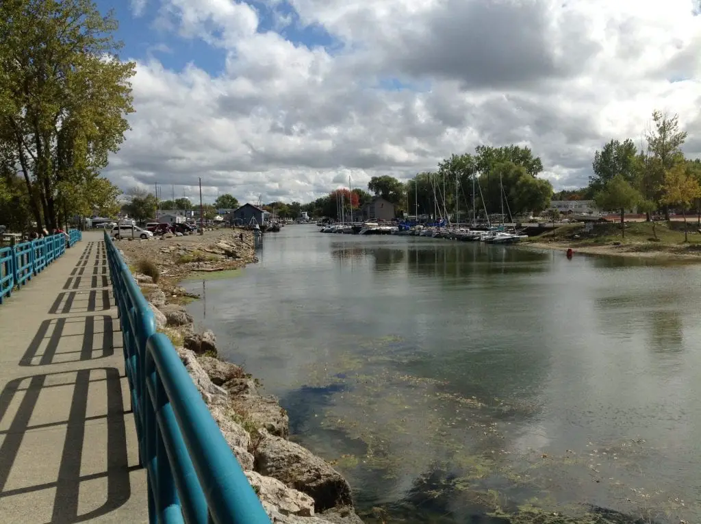 Entrance to Caseville Harbor - Great Lakes Low Water Levels