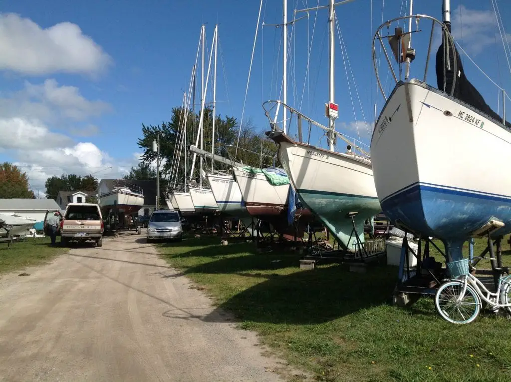 Sailboats on Cradles Caseville