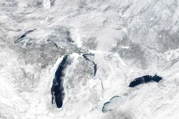 Great Lakes Ice Coverage 2014