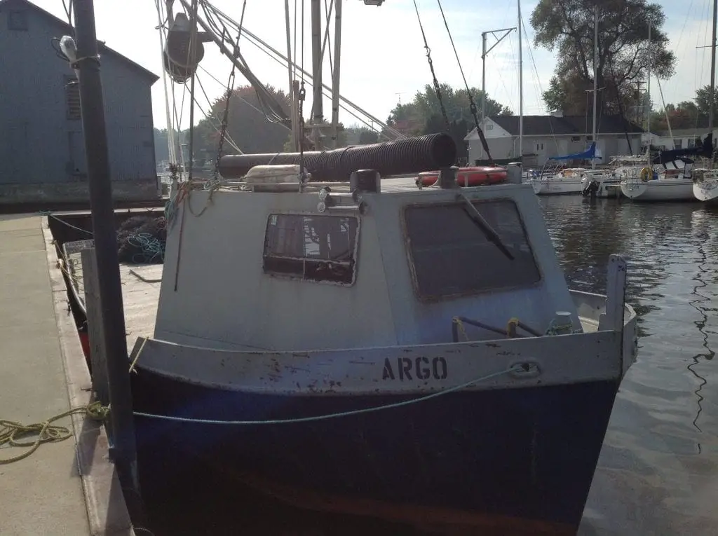 Bay Port Fish Company Boat Named Argo - Caseville Harbor in the Fall