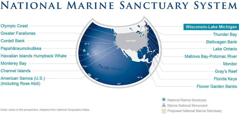 NOAA Marine Sanctuary Map