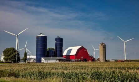 Wind Turbines Near a Farm