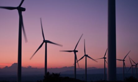 Industrial Wind Turbines at Sunrise