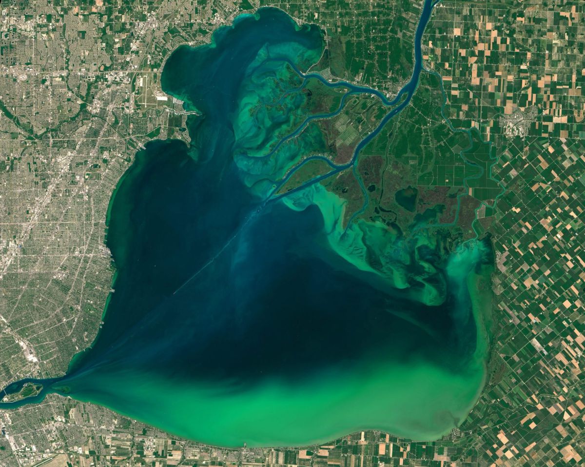 Algae Bloom Seen From Space - Great Lakes Algae