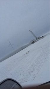 Turbine Down in Snow