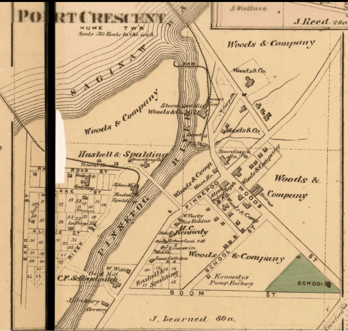 Port Crescent Town Map