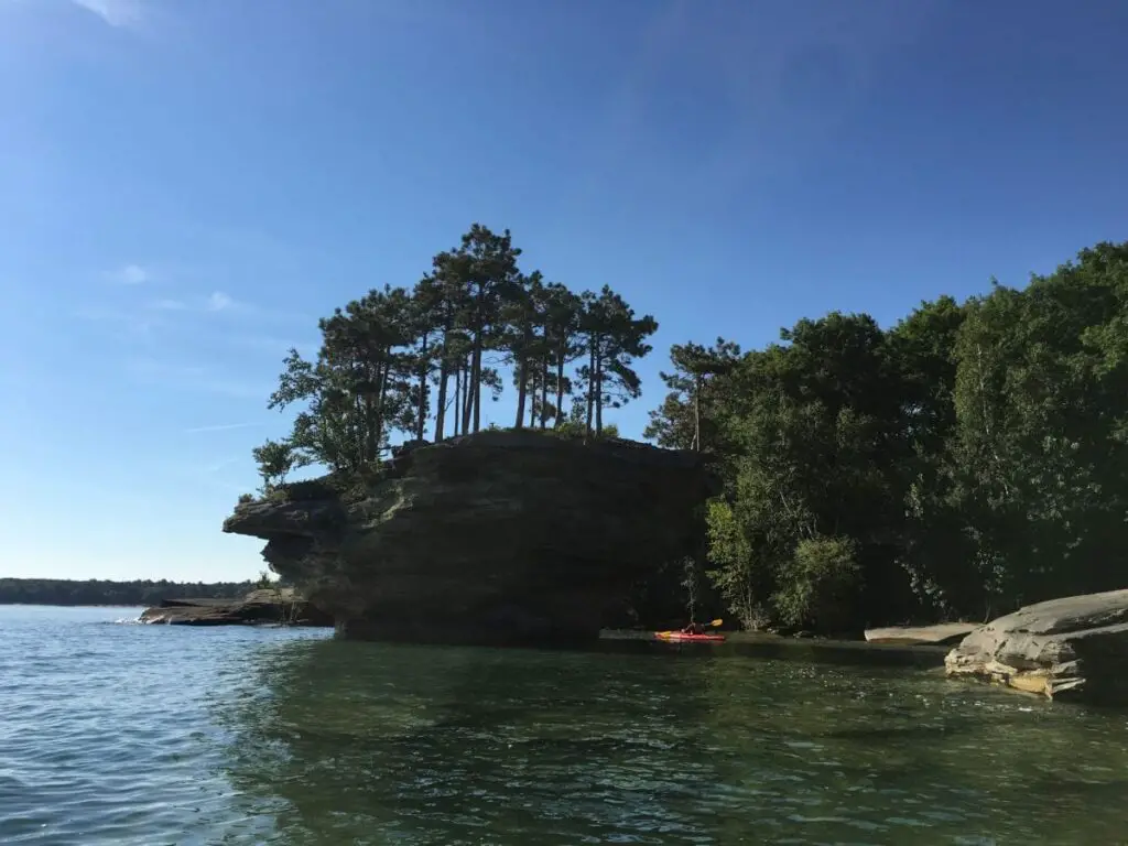 Paddle to Turnip Rock Port Austin Michigan