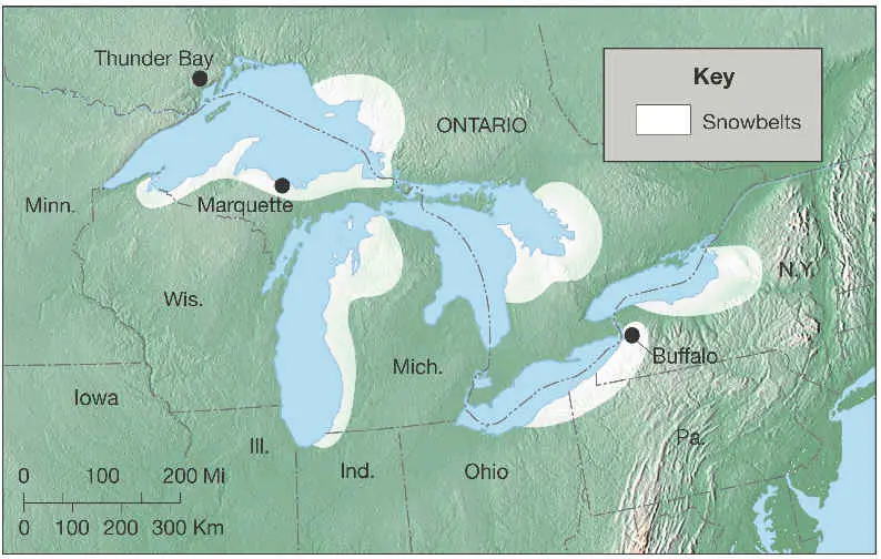 Lake Effect Snow Cities of the  Great Lakes