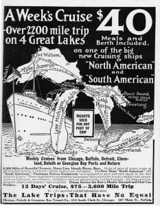 Ad for Great Lakes Cruises