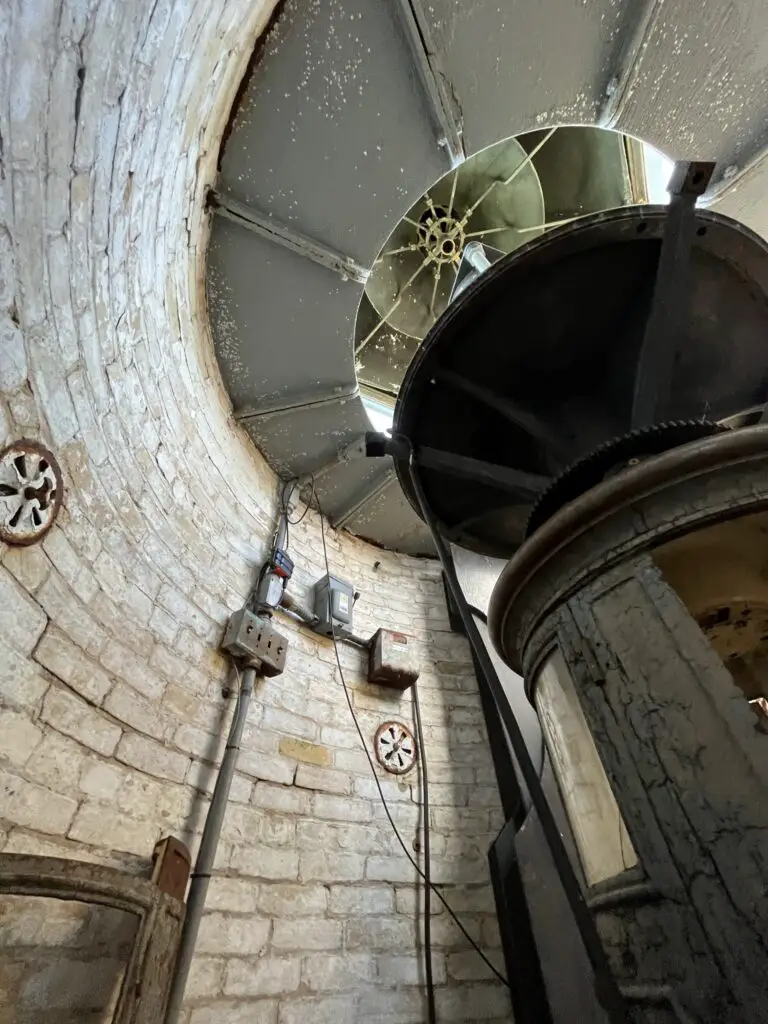 a round brick building with a round ceiling