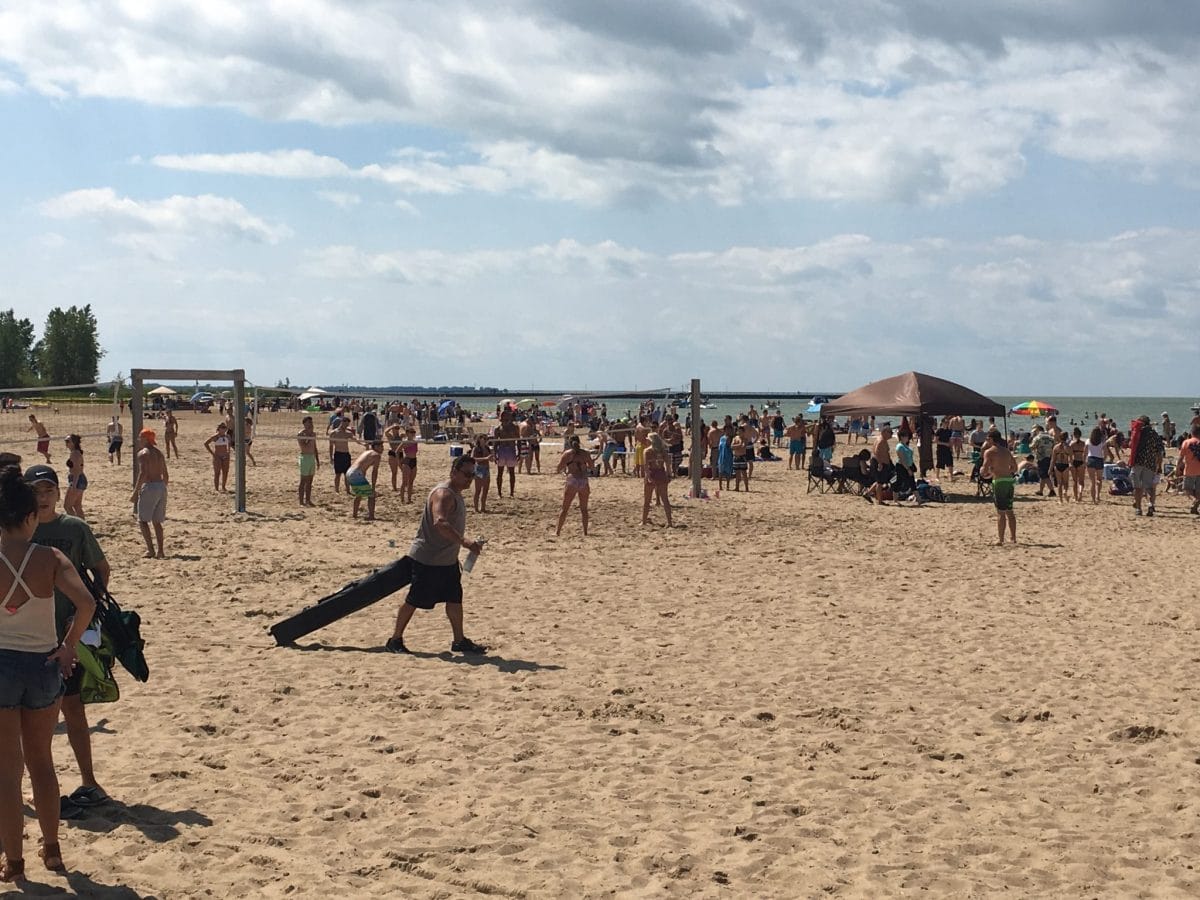 Caseville Beach Crowd