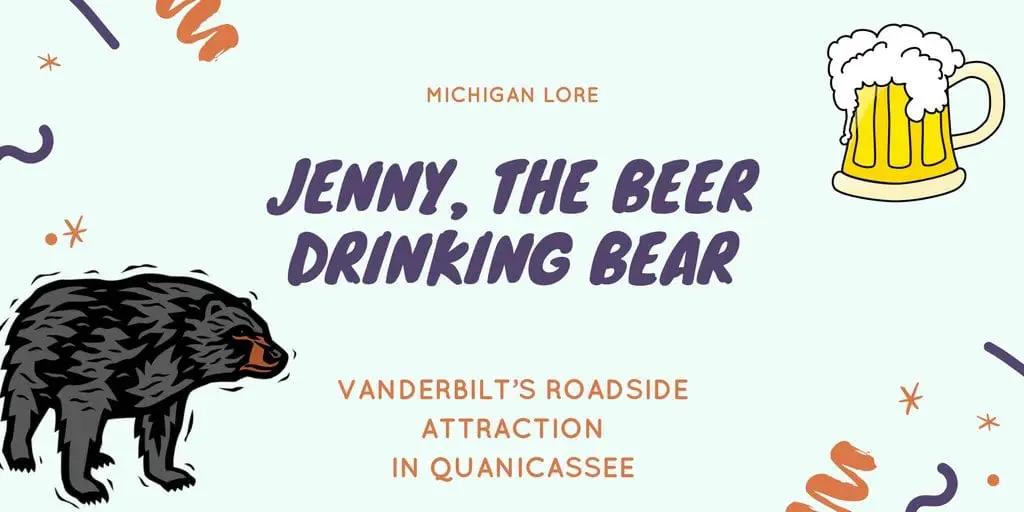 Beer Drinking Bear along Michigan M-25