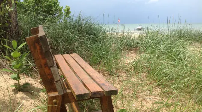 Play on the Shore of a Michigan Beach