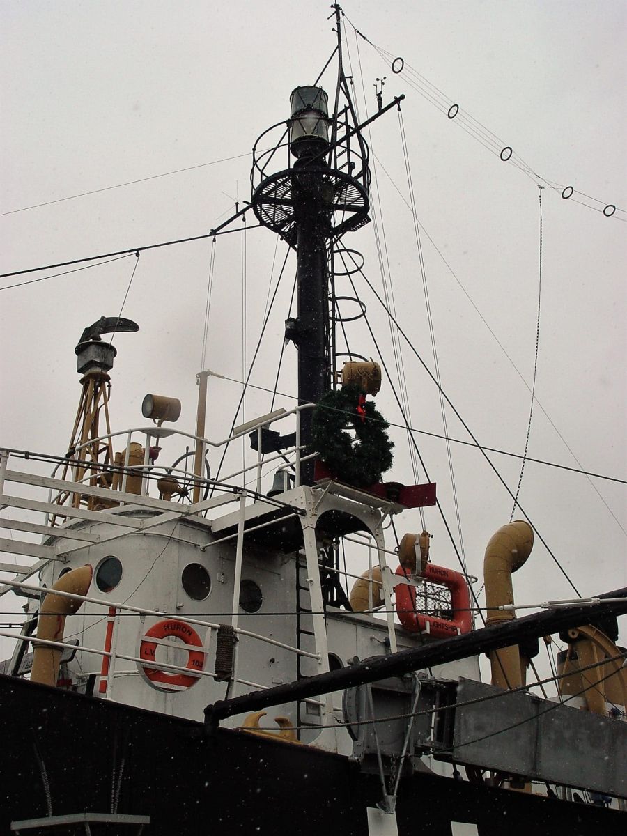Huron Lightship During the Holidays