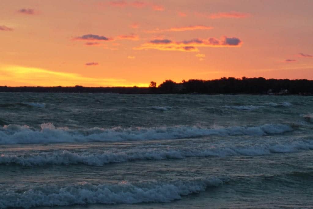 Sunrise on Michigan's Thumb on the Beach