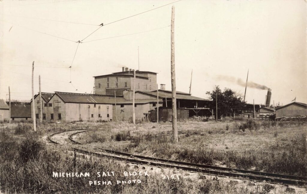 19th-century Michigan salt works in the Upper Thumb - Michigan Salt Block in Marine City