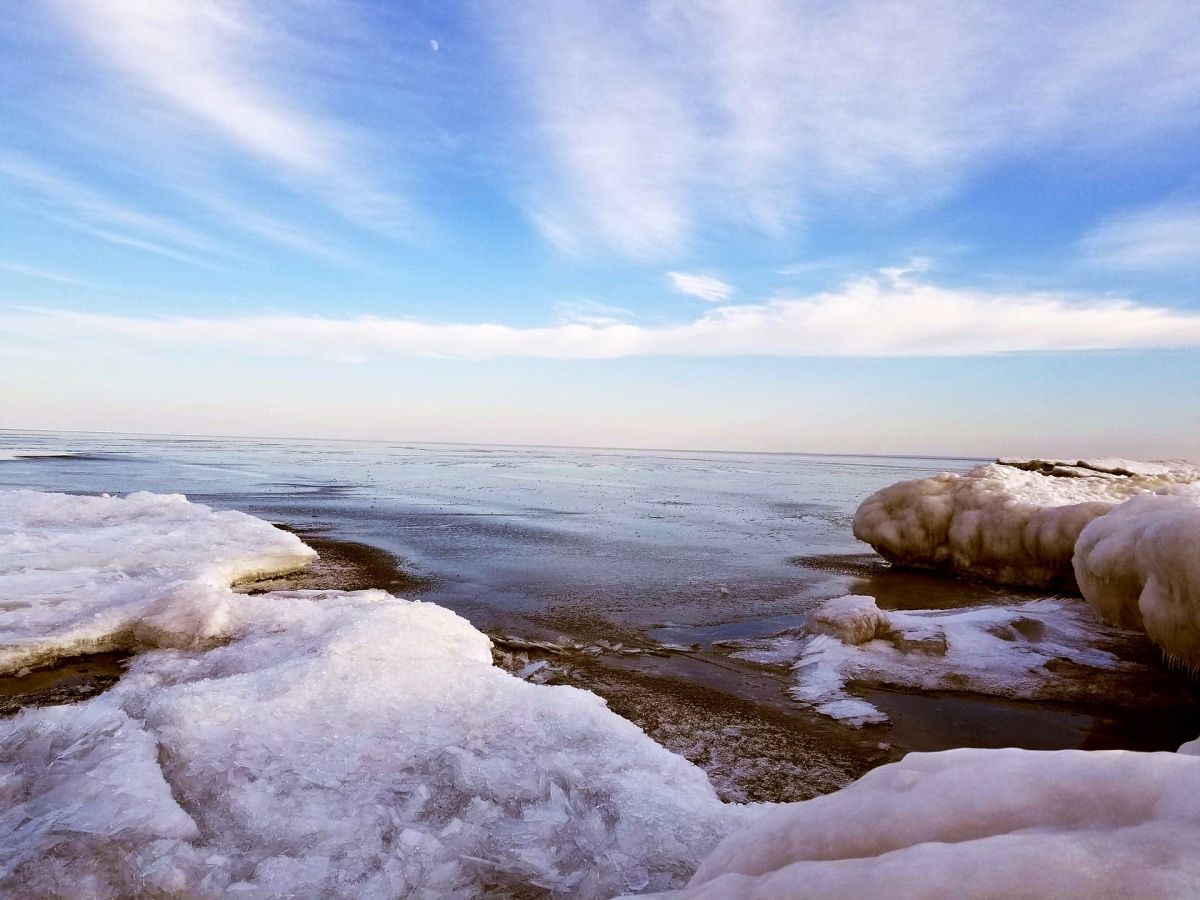 Clear Ice Walk on Lake Huron Video Goes Viral