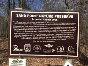 Sand Point Nature Preserve History Sign