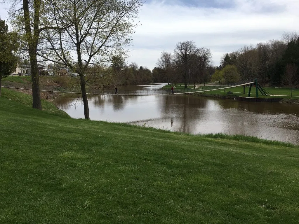 Swinging Bridge in Croswell