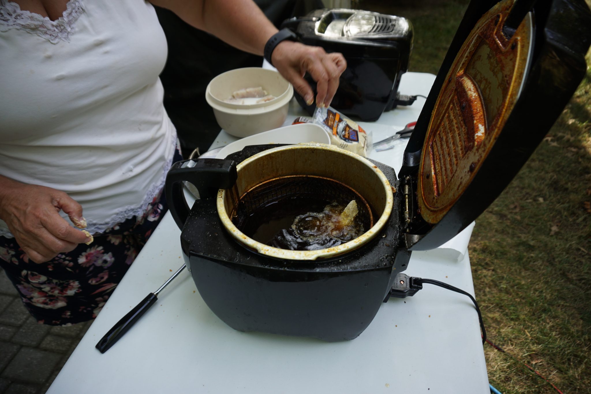 Deep Fryer Prep for Walleye